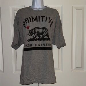 Primitive Gray California Bear Tee